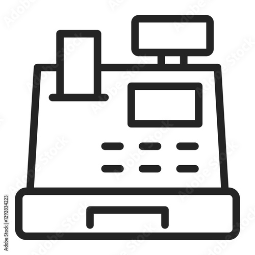 Cash Register Line Icon