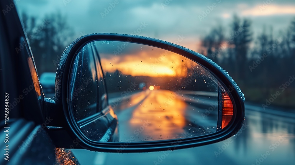 Essential rearview mirror car, clear road reflection automobile side, precise glass behind visibility transport, driving safety modern, vehicle highway path, 8k image Essential rearview mirror car, clear road reflection automobile side, precise glass behind visibility transport, driving safety modern, vehicle highway path, 8k image
