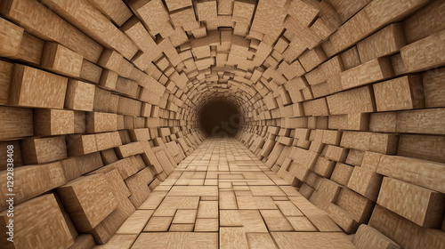 Tunnel of Cubes: An endless...