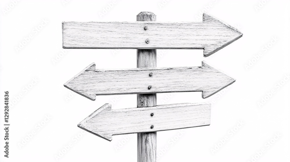 Fototapeta premium directional signpost with arrows for guidance and navigation