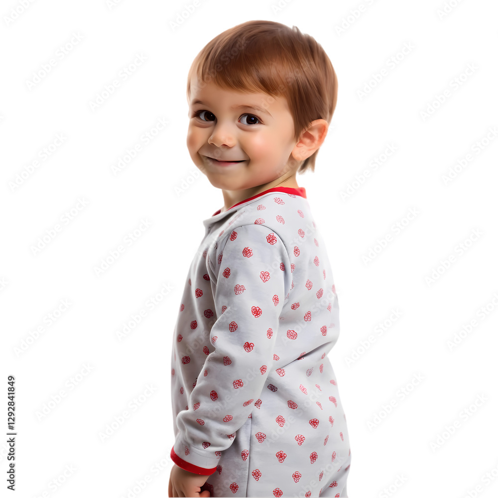 Cute Toddler in Pajamas on transparent background Cute Toddler in Pajamas on transparent background