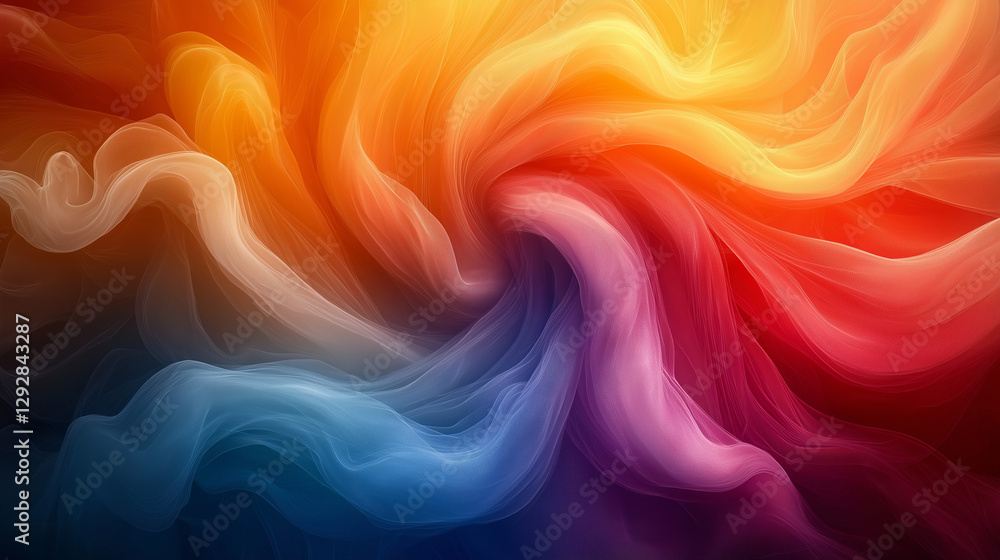 Obraz premium 渦巻く虹