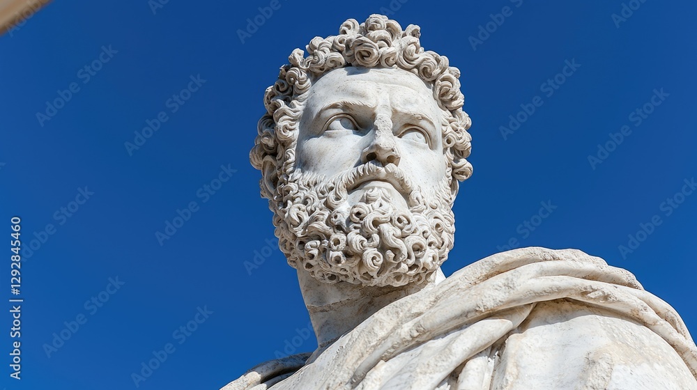 Close-up Roman Bust Outdoor Sculpture Close-up Roman Bust Outdoor Sculpture