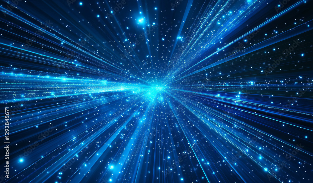 Vibrant blue light rays create dynamic abstract background Vibrant blue light rays create dynamic abstract background