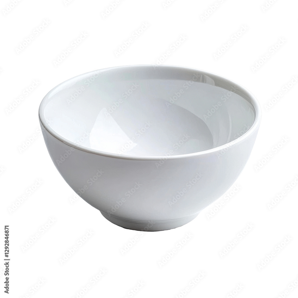 Empty white bowl placed on an isolated white background for minimalistic design purposes, Empty white bowlisolated on white background Empty white bowl placed on an isolated white background for minimalistic design purposes, Empty white bowlisolated on white background