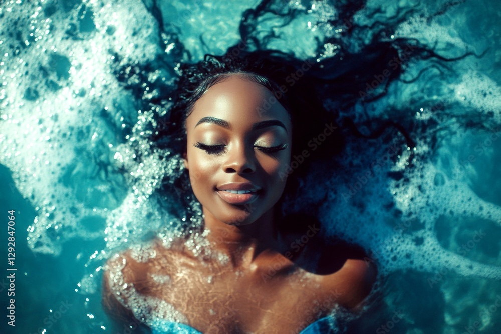 Attractive happy black girl - for ads, advertisement and social internet marketing ad use. Long trim - beach waves hair. Commercial advertising visual idea. Stylish black fashion. Attractive happy black girl - for ads, advertisement and social internet marketing ad use. Long trim - beach waves hair. Commercial advertising visual idea. Stylish black fashion.