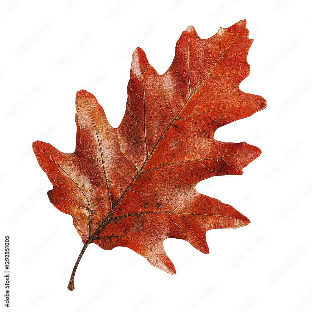 Vibrant red autumn oak leaf isolated on a clean Transparent background showcasing natures seasonal beauty, Red autumn oak leaf isolated on PNG background Vibrant red autumn oak leaf isolated on a clean Transparent background showcasing natures seasonal beauty, Red autumn oak leaf isolated on PNG background