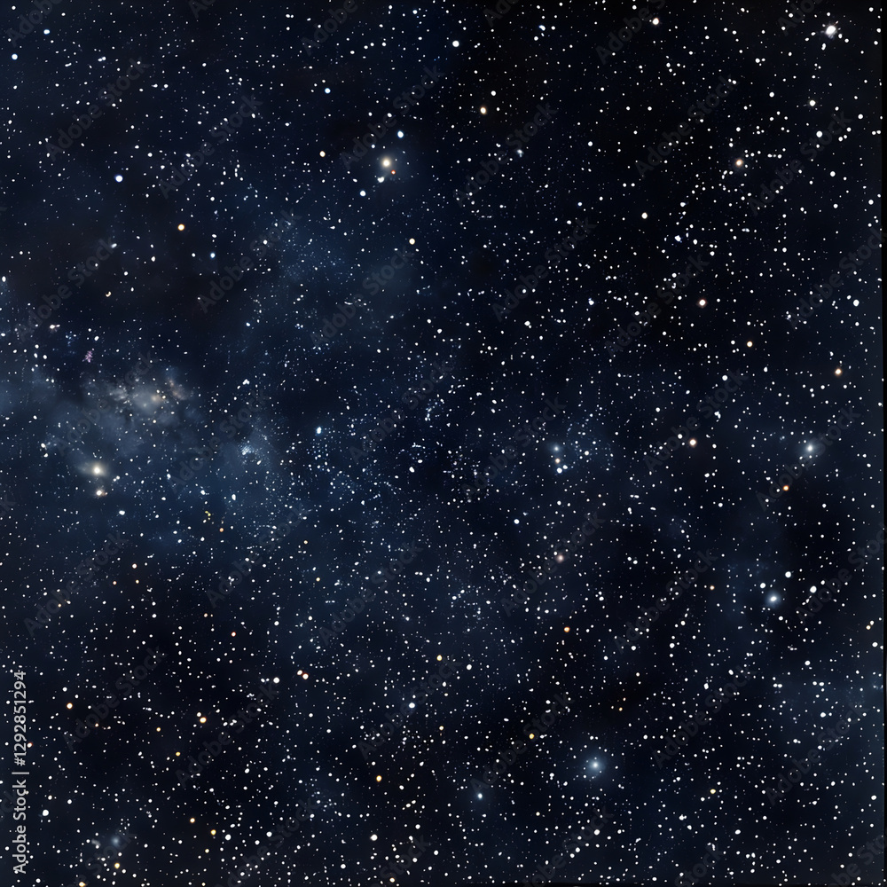 Fototapeta premium Celestial Symphony: A Mesmerizing Night Sky Illuminated by Countless Twinkling Stars and Intricate Constellations