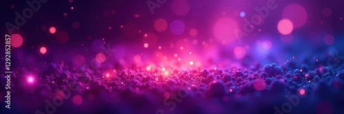 Dazzling multicolored lights illuminate a deep purple canvas , background, party