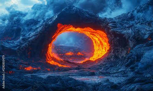 Wallpaper Mural Intense Glowing Lava Illuminating a Dark and Mysterious Underground Cave
burning fire in the sky Torontodigital.ca