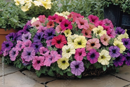 Wallpaper Mural Colorful petunia flowerbed Torontodigital.ca