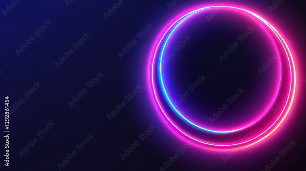 Vibrant Neon Circle Abstract Background Design Vibrant Neon Circle Abstract Background Design