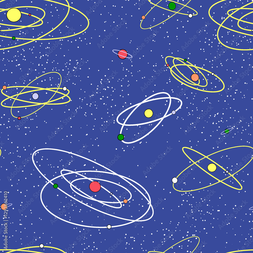 seamless pattern with space rocket seamless pattern with space rocket