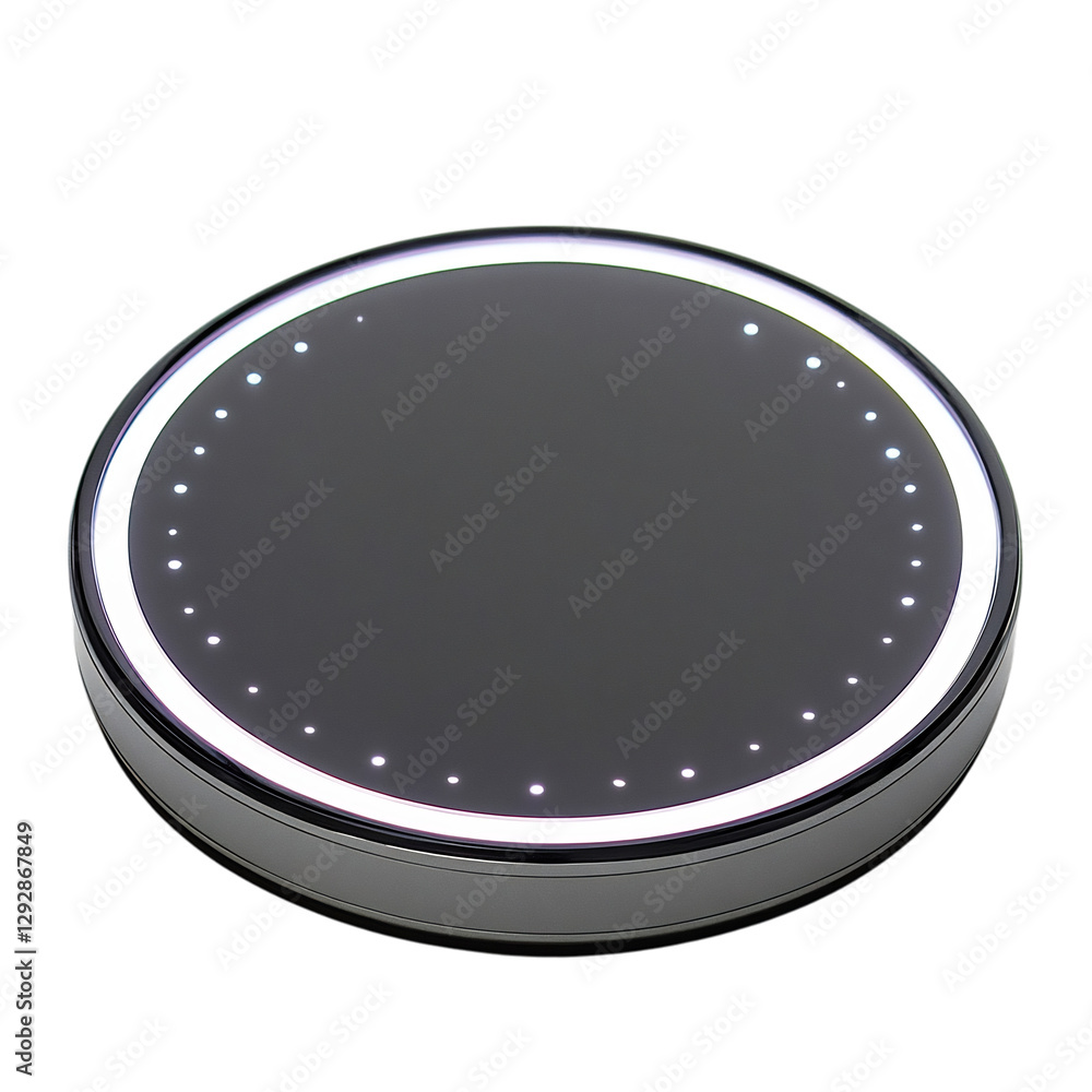A Modern Wireless Charging Pad Compact and Stylish w Isolated on Transparent Background A Modern Wireless Charging Pad Compact and Stylish w Isolated on Transparent Background