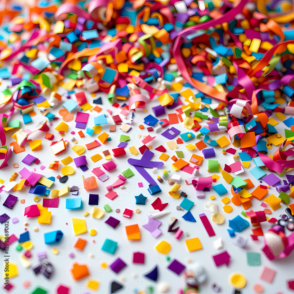 Colorful Confetti Background Texture isolated on transparent background Colorful Confetti Background Texture isolated on transparent background