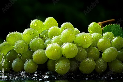Obraz na płótnie Tropical fruit concept showcasing lush green grapes. w salonie