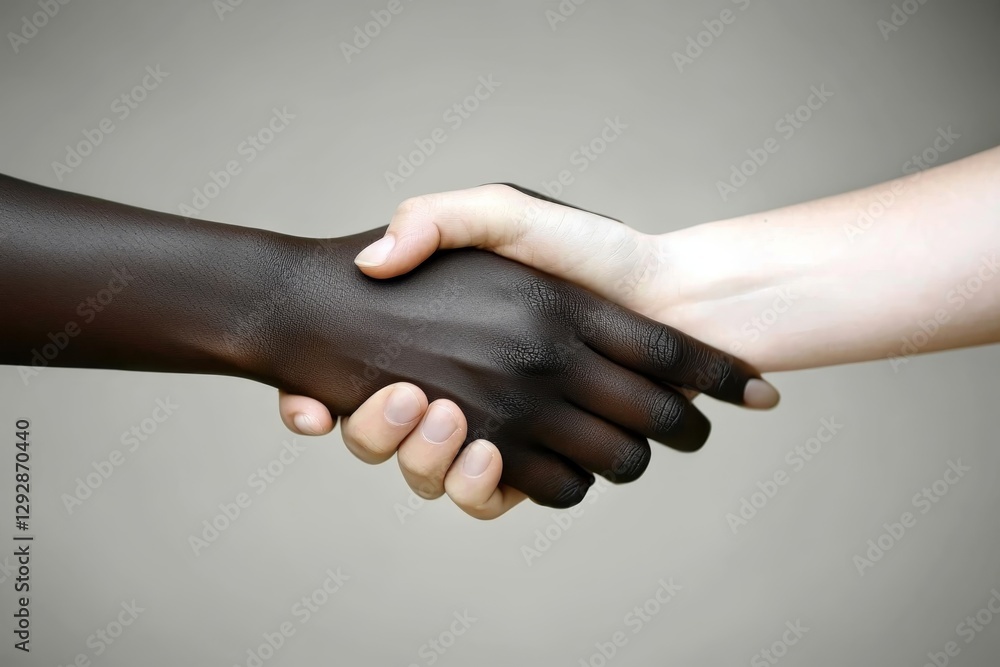 Symbolic representation of unity between different races.