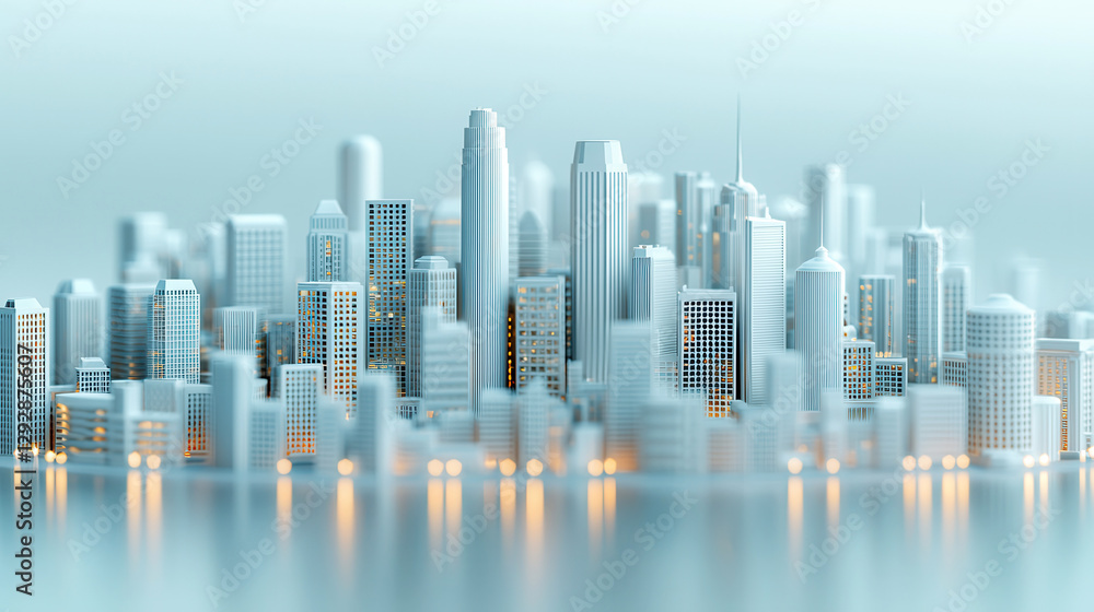 A miniature, artistic cityscape with lit buildings reflecting in calm water, set against a misty background, evoking a dreamy, ethereal atmosphere. A miniature, artistic cityscape with lit buildings reflecting in calm water, set against a misty background, evoking a dreamy, ethereal atmosphere.