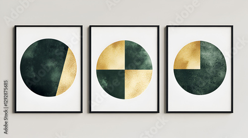 Minimalist Mid-Century Modern Prints Featuring Sophisticated Watercolor Shapes
