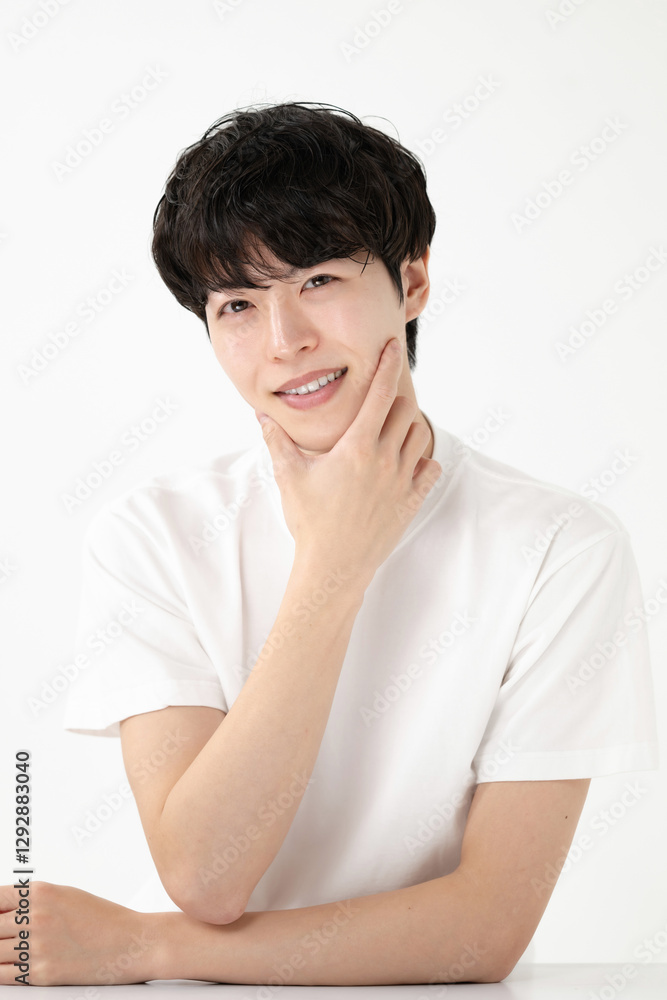 Fototapeta premium 男性 ビューティー スキンケア