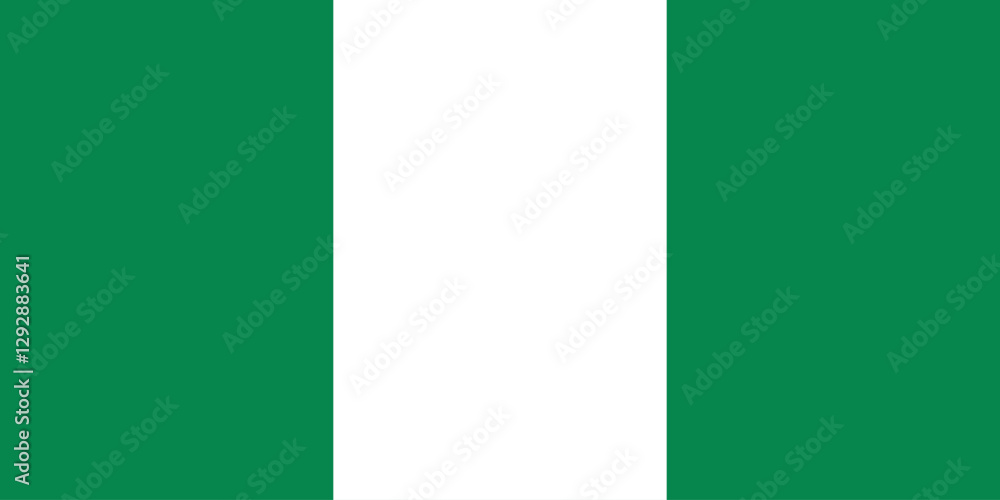 Obraz premium Nigeria flag official size and color standards vector illustration