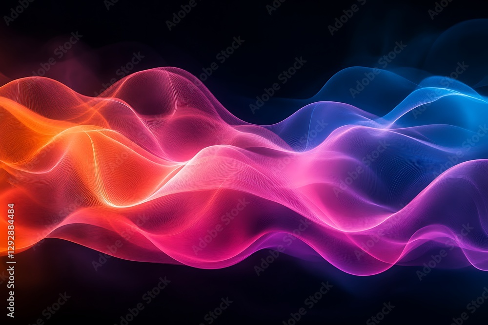 Colorful Waves Flowing in Dark Space Colorful Waves Flowing in Dark Space