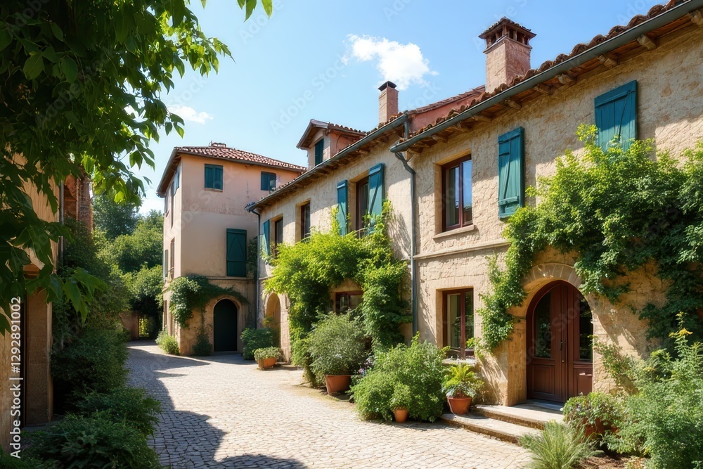 Fototapeta premium Authentic Provence Scenery - Gournay Village Landscape