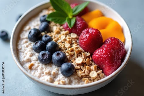 Wallpaper Mural Delightful Breakfast Bowl with Berries, Almonds  Seeds Torontodigital.ca