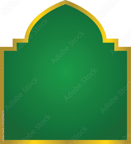 Ramadan islamic green and gold frames 