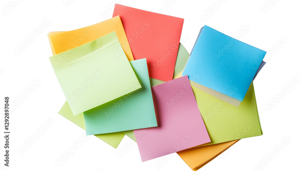 bundle of pieces of blank sticky note paper isolated on transparent background bundle of pieces of blank sticky note paper isolated on transparent background