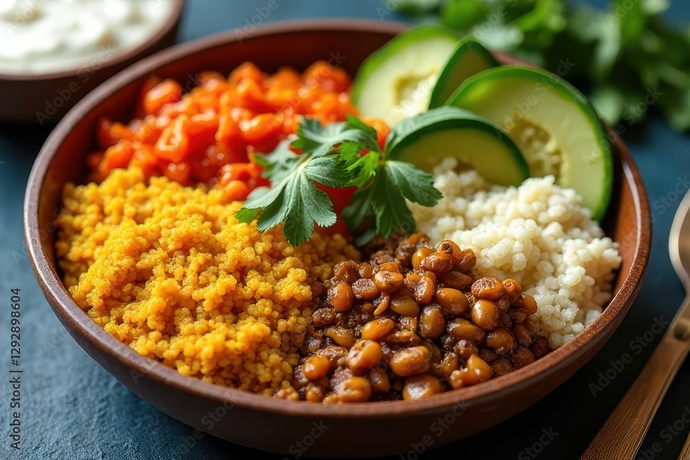 Healthy Quinoa Bowl with Vegetable Lentil Curry and Raita Healthy Quinoa Bowl with Vegetable Lentil Curry and Raita