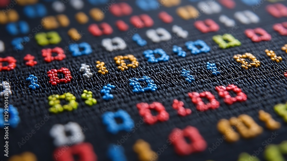 Colorful binary code fabric texture Colorful binary code fabric texture
