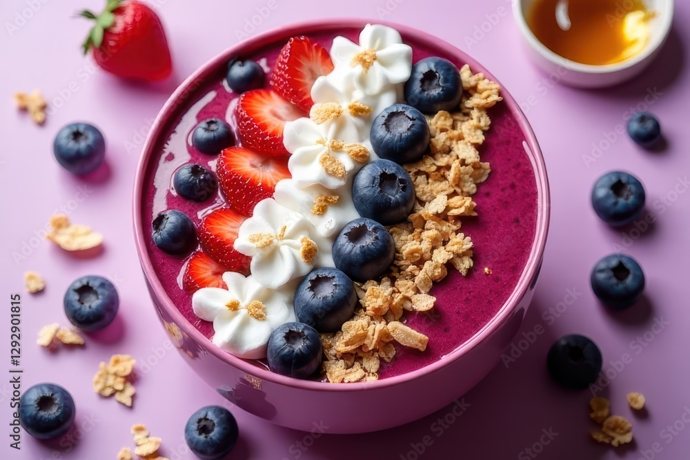 Tropical Fruit Smoothie Bowl with Toasted Coconut and Granola Tropical Fruit Smoothie Bowl with Toasted Coconut and Granola