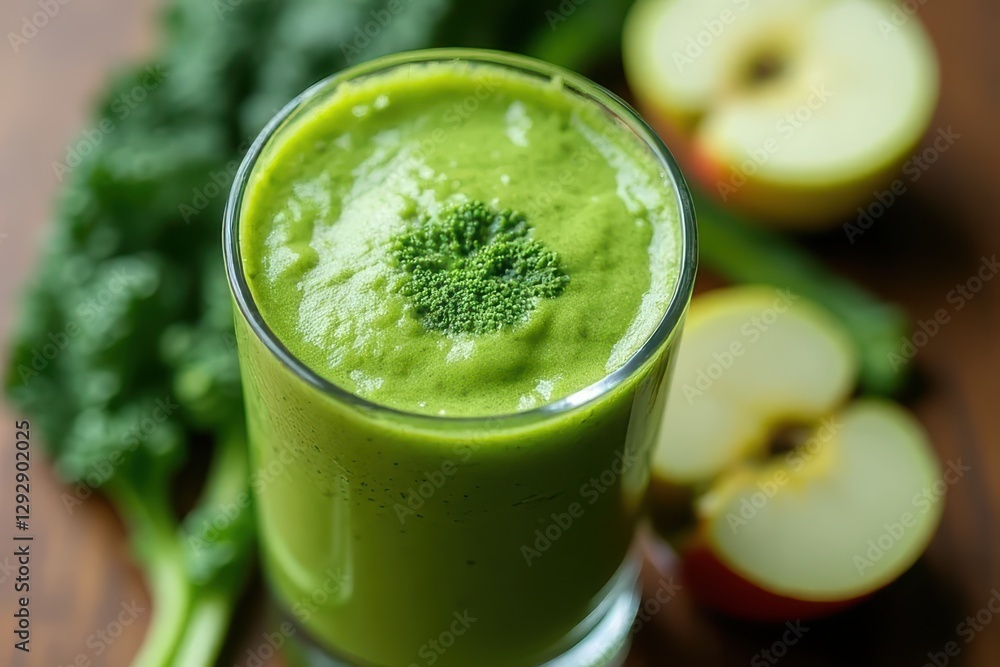 Vibrant Green Smoothie with Kale, Apple Ginger Vibrant Green Smoothie with Kale, Apple Ginger