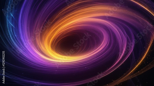 Dynamic cosmic swirl outer space digital art colorful nebula abstract view enigmatic universe