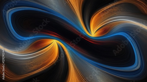 Dynamic abstract swirl artwork digital art colorful patterns modern aesthetic close-up visual harmony