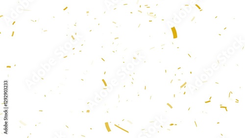 Double burst of confetti. Gold festive confetti explosions fall, explosion of confetti,
An animation of gold confetti falling with alpha channel. Gold Confetti Particles Pack on White Background.