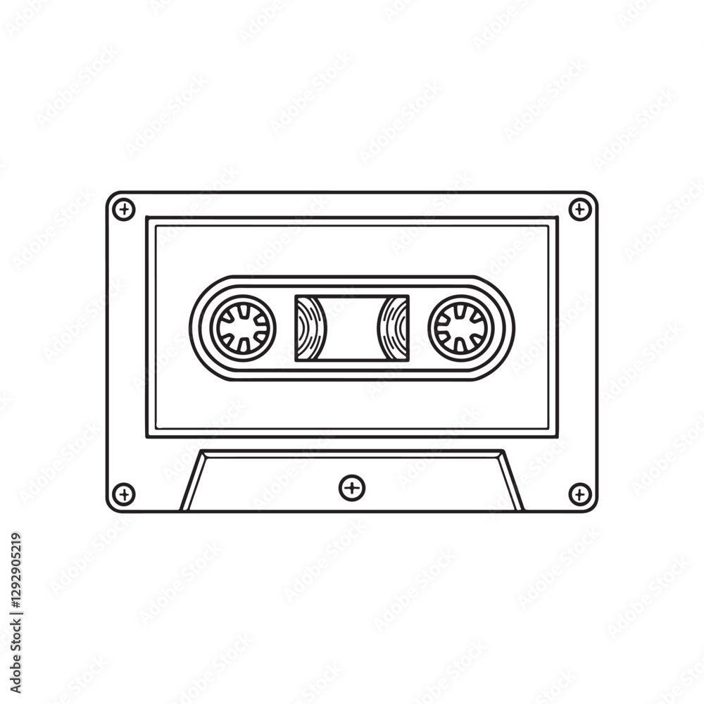 Obraz premium cassette tape isolated icon vector illustration designicon vector illustration design