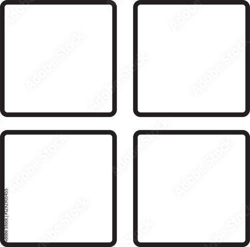 Hamburger Menu icon. Thick hamburger menu bar line art icon for apps and websites