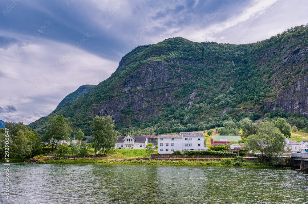 Fototapeta premium Aurland is a municipality in the county of Sogn og Fjordane, Norway. It is located in the traditional district of Sogn