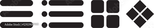 Menu Icon set. web menu icon. hamburger menu symbol