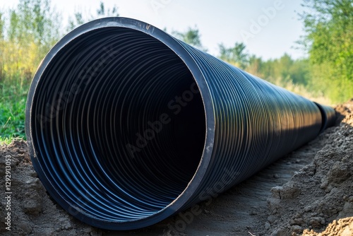 Single wall black HDPE corrugated drainage pipe premium quality manufacturer photo