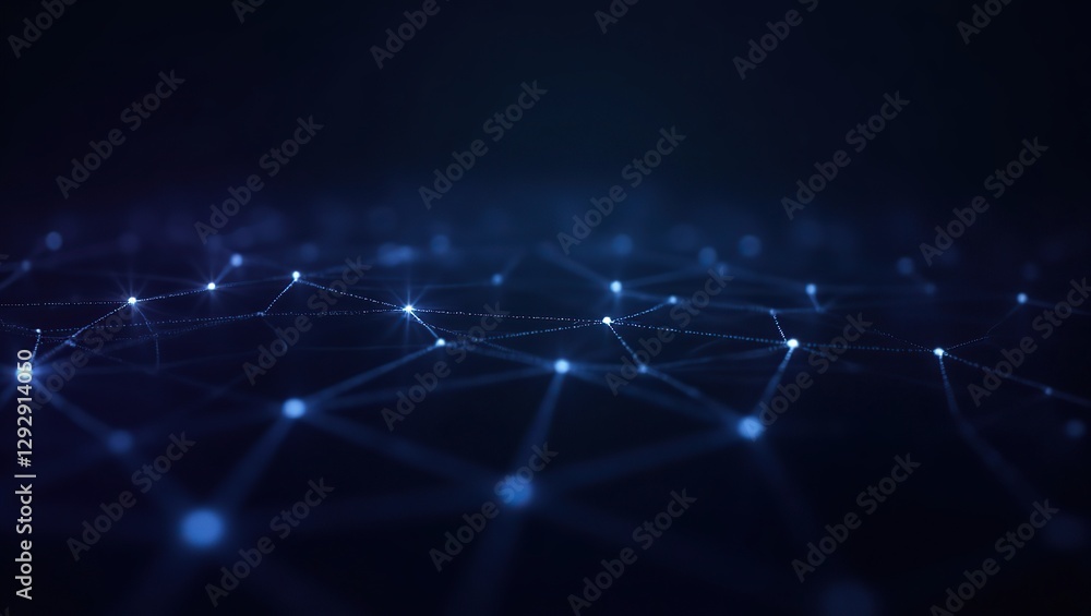 Interconnected Network of Light Points , Visual Representation of Data Connections Interconnected Network of Light Points , Visual Representation of Data Connections