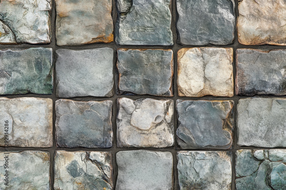 Fototapeta premium Smooth surface of gray pavement tiles