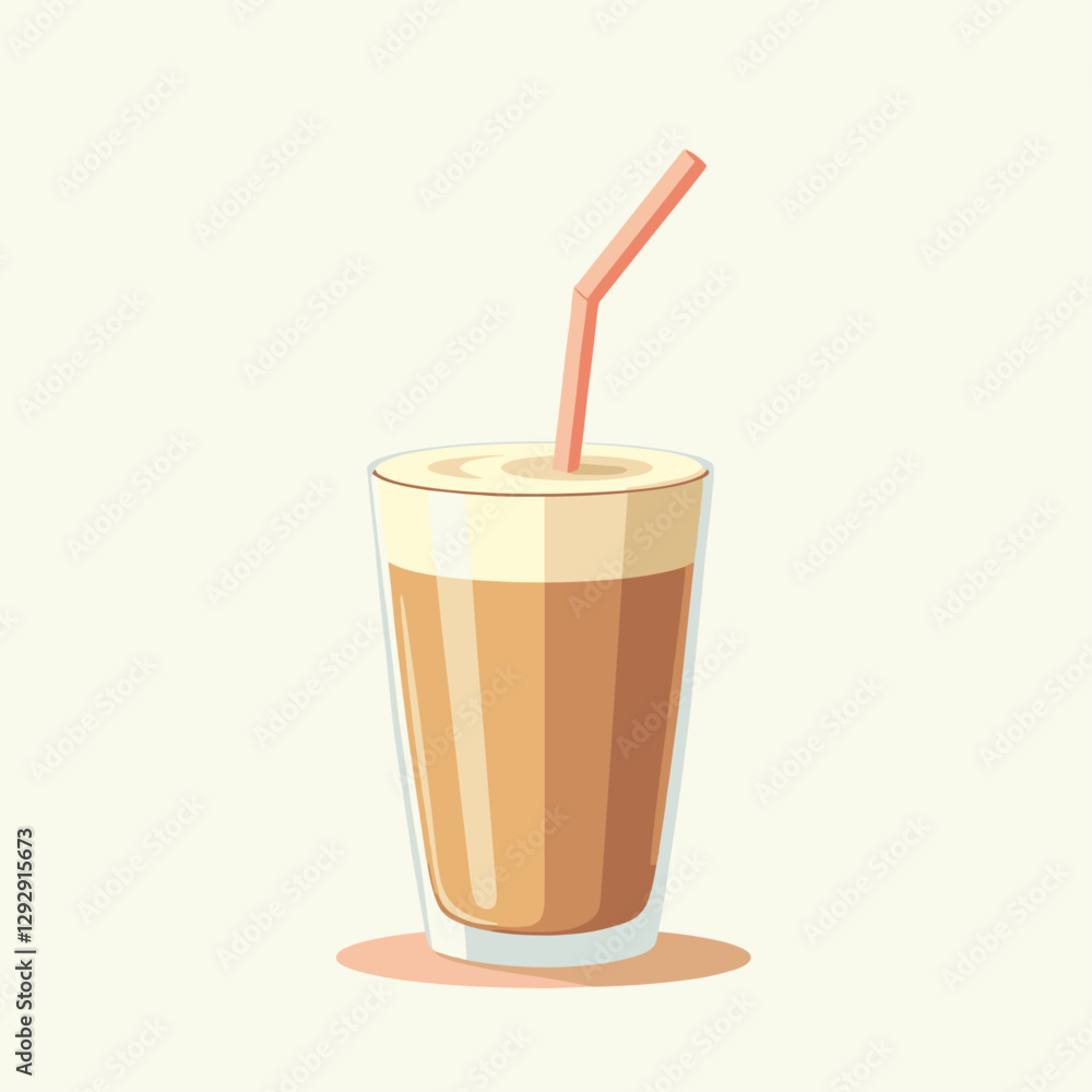 Iced Coffee Delight: A refreshing drink in a glass with a straw perfect for a hot day A delicious coffee treat! Iced Coffee Delight: A refreshing drink in a glass with a straw perfect for a hot day A delicious coffee treat!