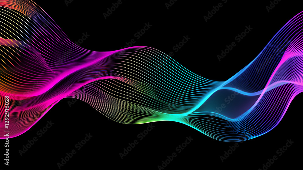 Futuristic Neon Symmetric Waves Futuristic Neon Symmetric Waves