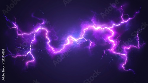 Abstract Purple Lightning Energy Flow Design