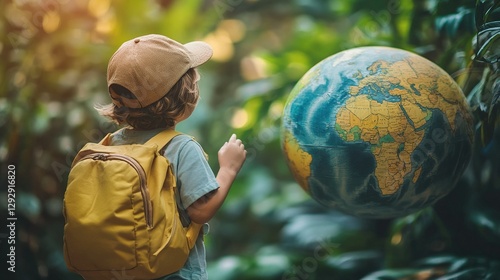 Young traveler exploring the world concept