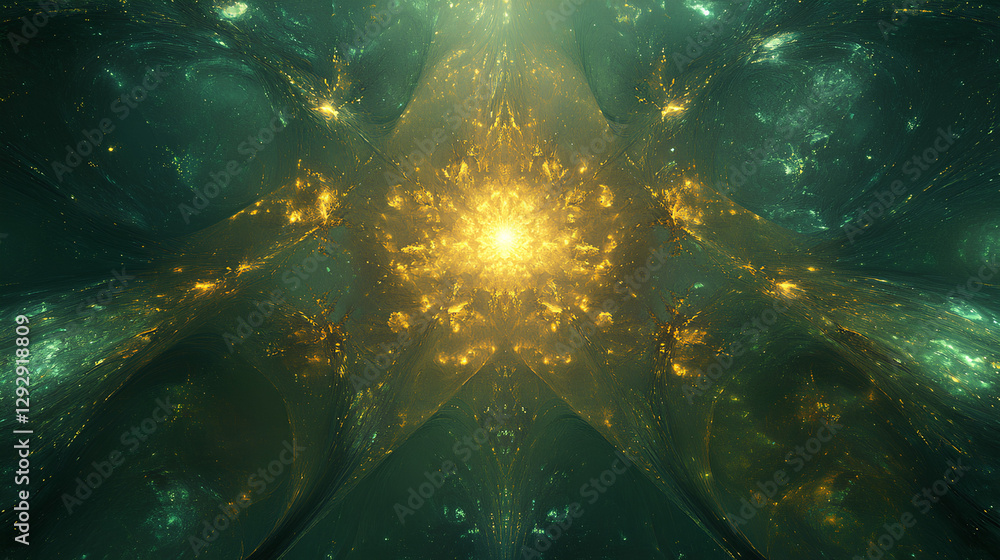 Obraz premium Luminous Glass Prism - Abstract 3D Crystal Texture with Shimmering Light