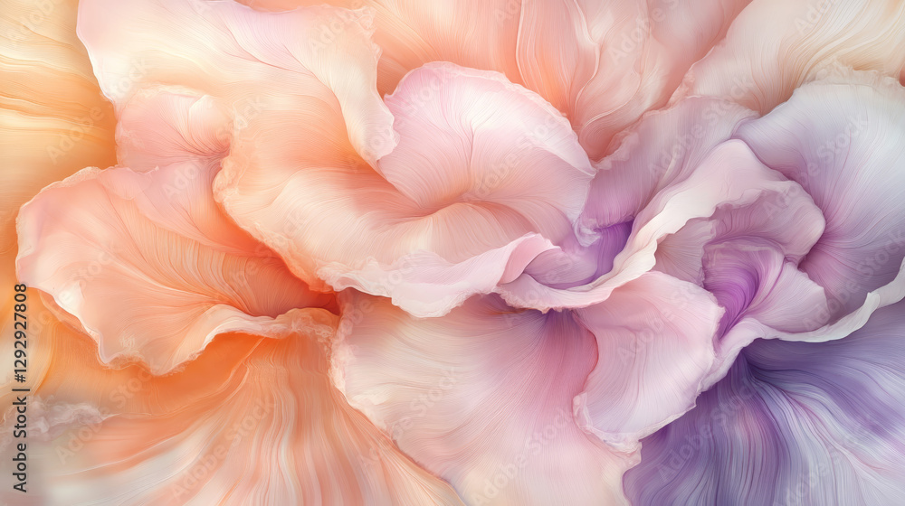 Pastel Bloom: Abstract Layers of Soft Floral Hues - Made with Generative AI Pastel Bloom: Abstract Layers of Soft Floral Hues - Made with Generative AI